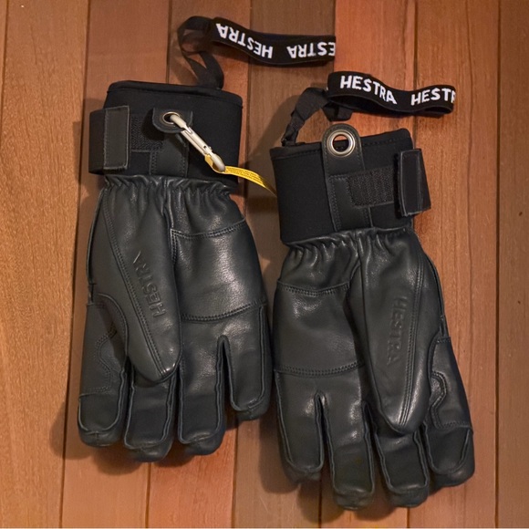 New Hestra Fall Line Gloves Navy Brown Medium M Size 8 $190 MSRP - Picture 2 of 3